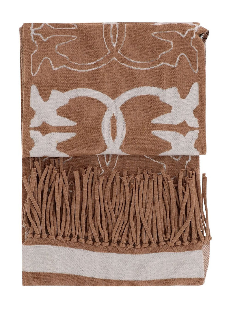 Love Birds fringed scarf 1
