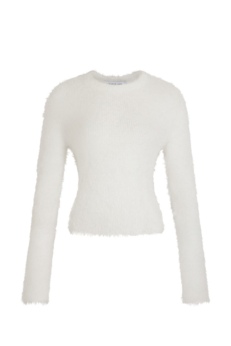 야생 Fluffy 니트 Crewneck Pullover - 1