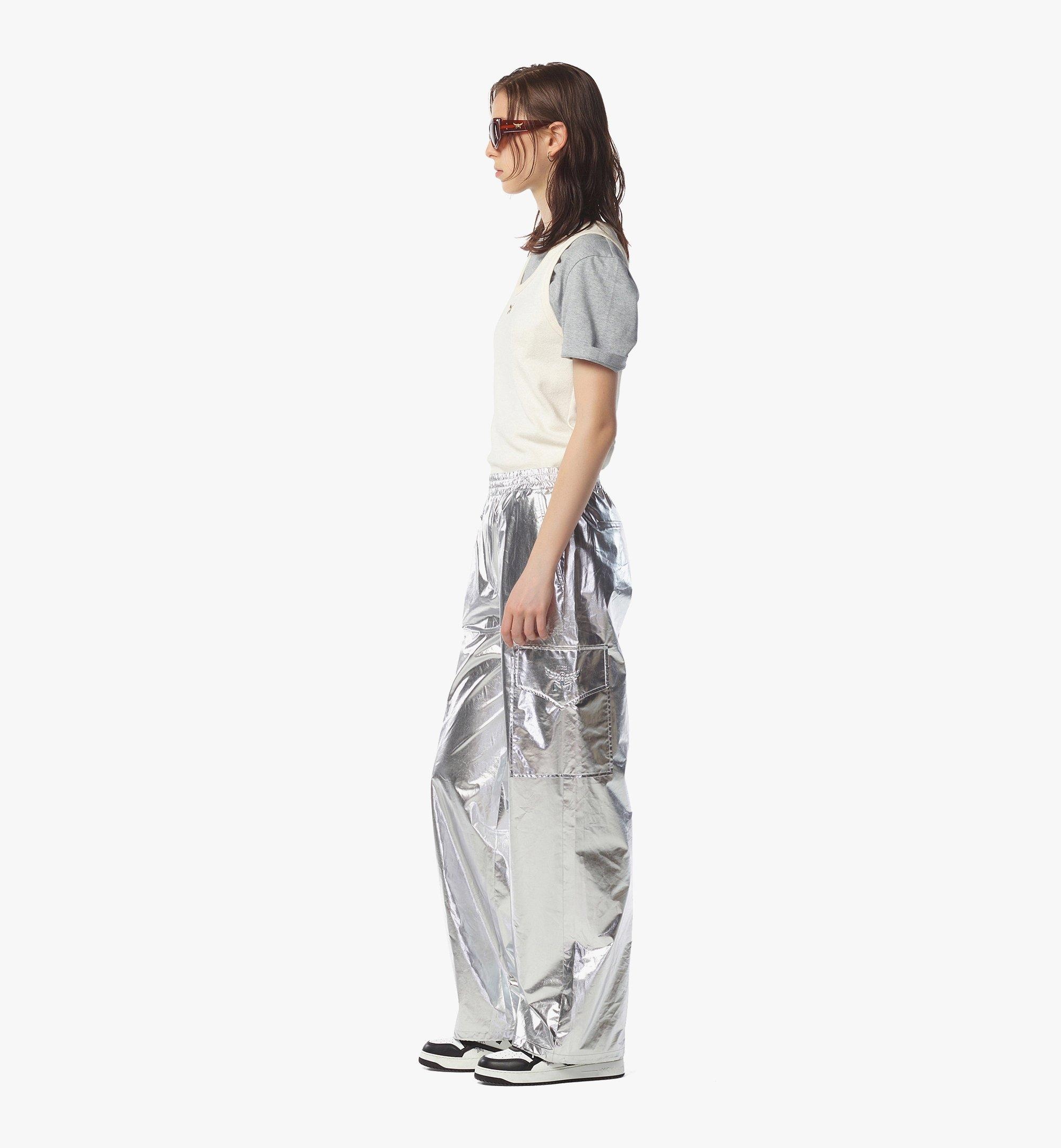 Cargo Pants in Metallic Polyester - 3
