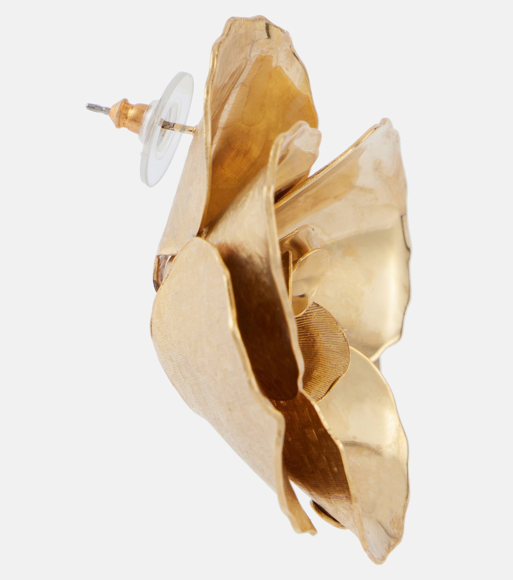 Gladiolus 18kt gold-plated earrings - 2