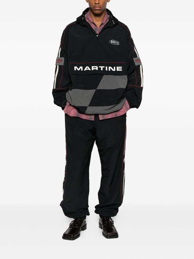 Martine Rose panelled logo-emblem zip-up sweater outlook