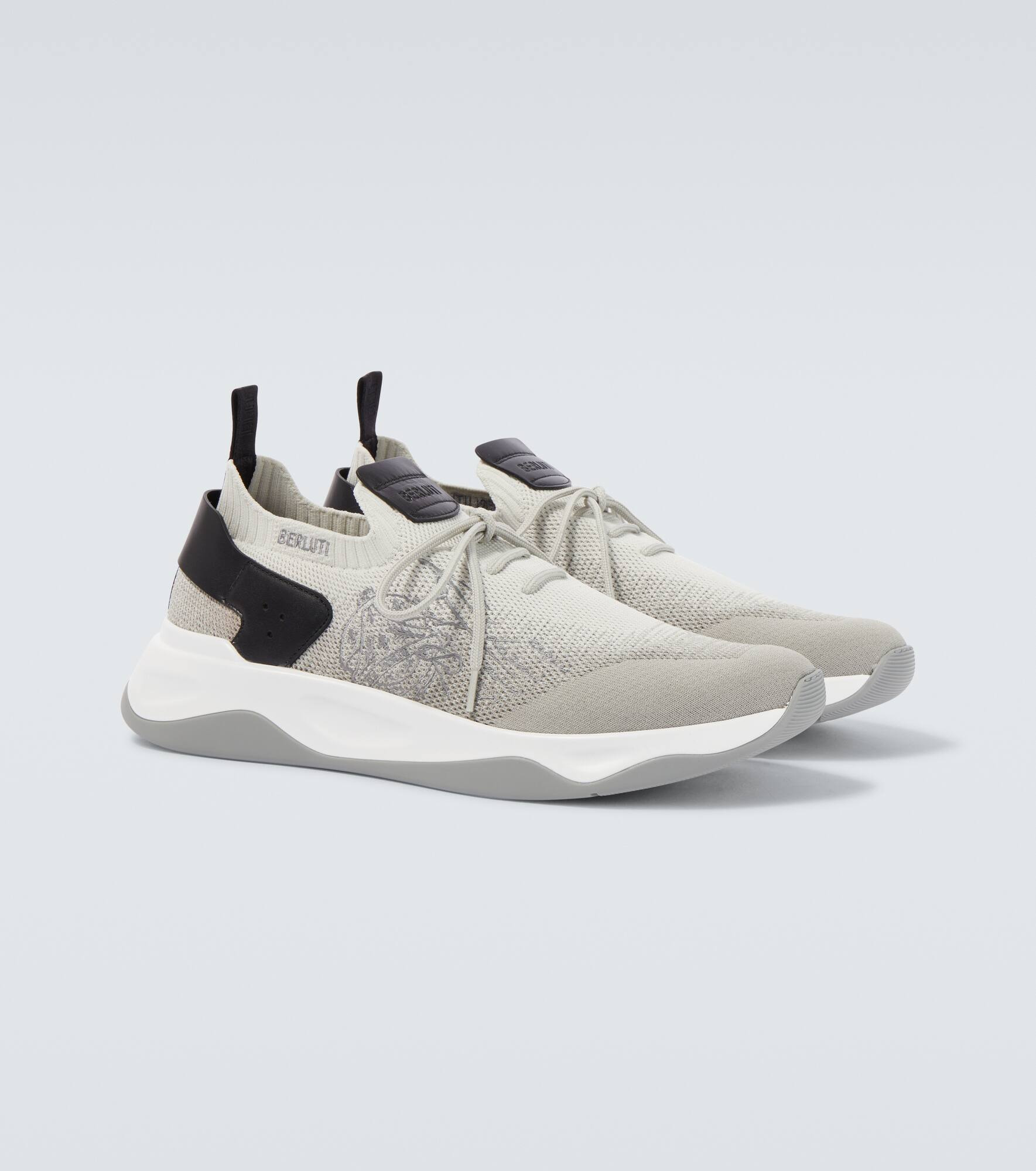 Shadow leather-trimmed sneakers - 5