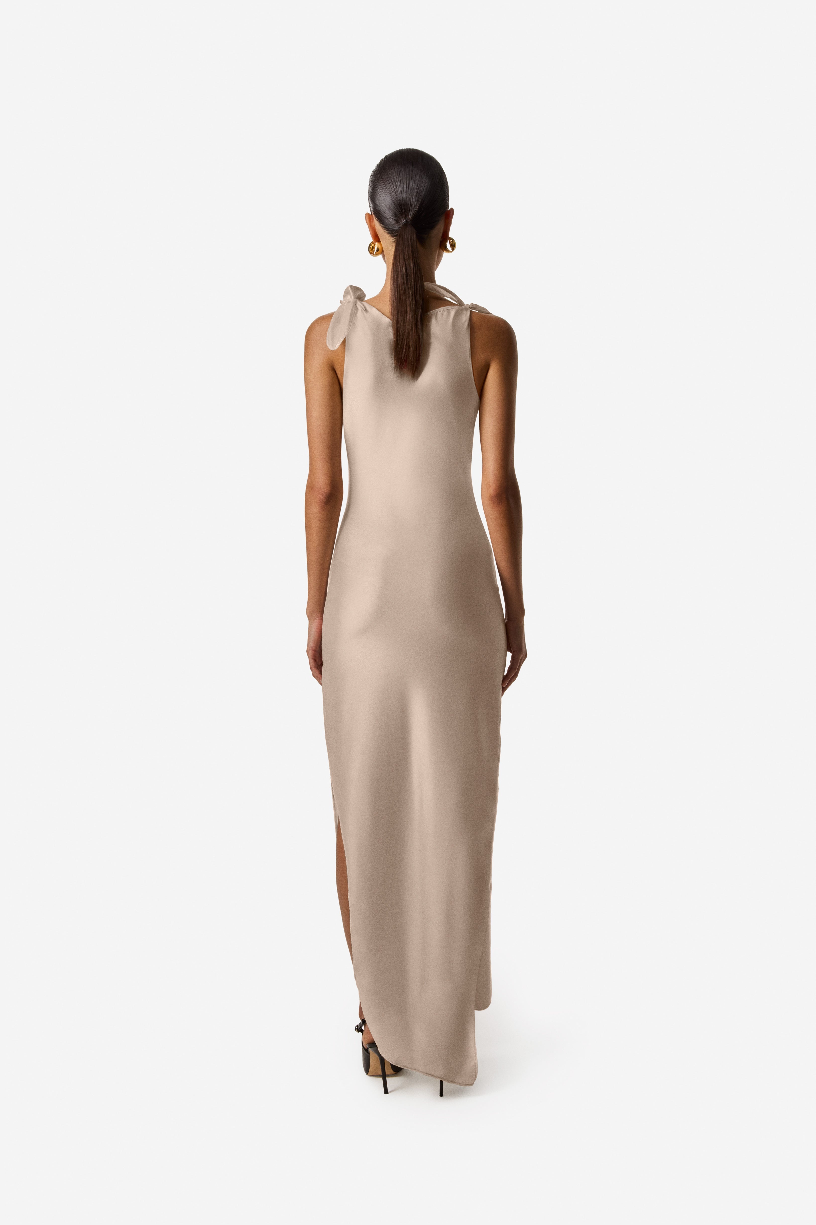 Asymmetric Flower Gown - 4