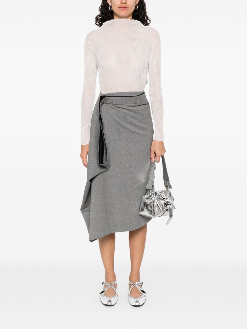 wool midi skirt - 2