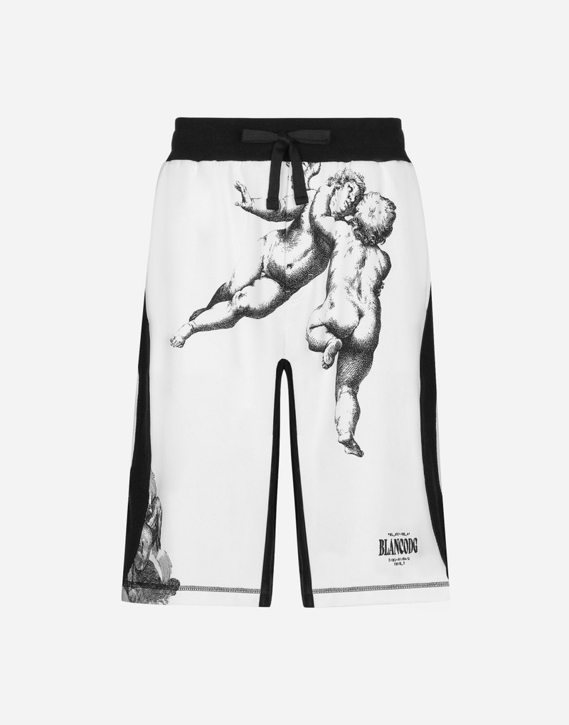Angel-print shorts BLANCO DOLCE&GABBANA 1