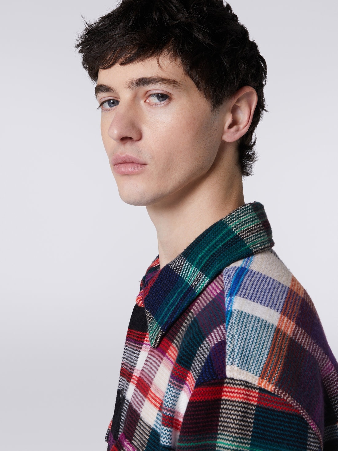 Wool and cotton overshirt - 5