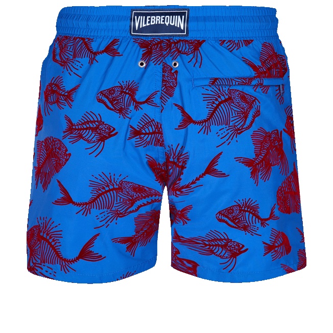 Men Swim Trunks Ultra-light and packable 2018 Prehistoric Fish Flocked - 2