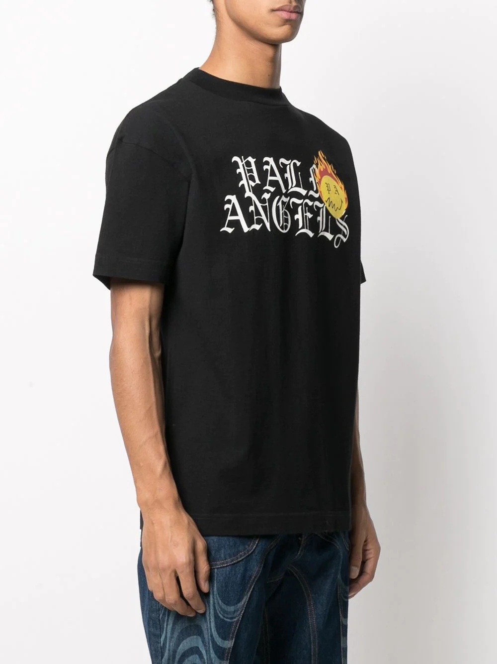 burning head logo print T-shirt - 3