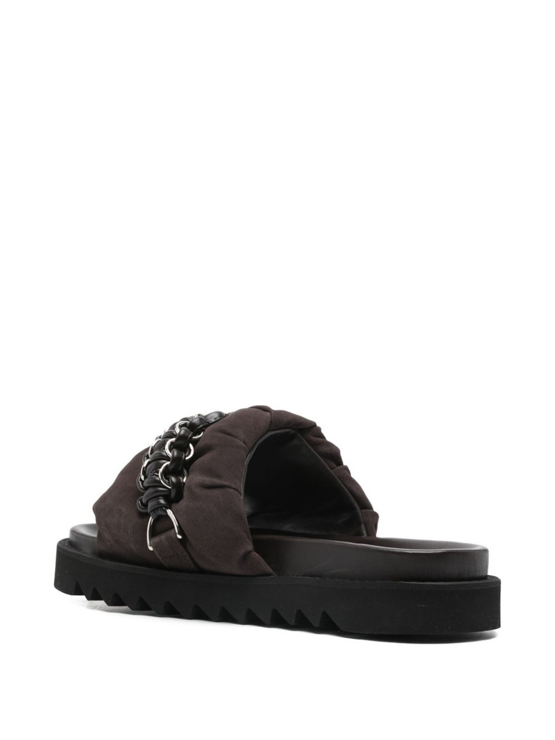 chain-detail padded sandals 3