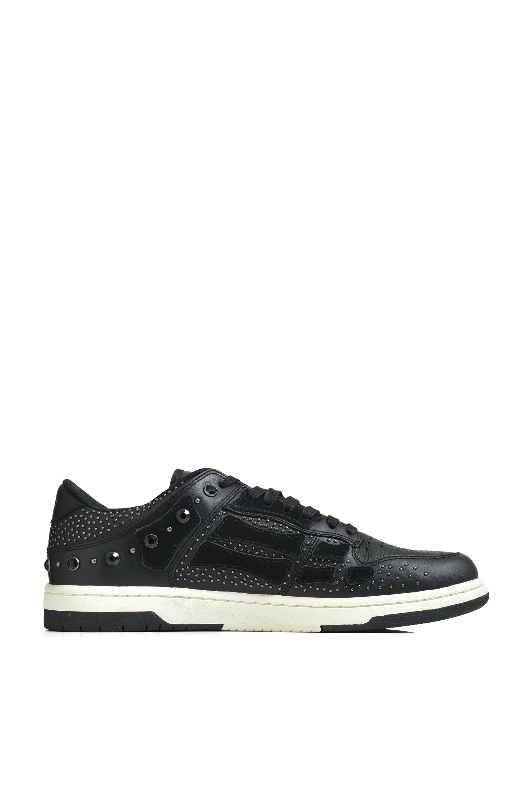 CRYSTAL STUDDED SKEL TOP LOW / BLK - 3