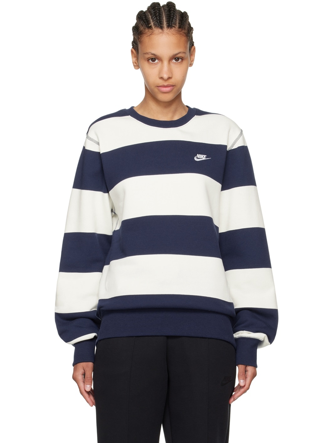 Navy & White Club Sweatshirt - 1