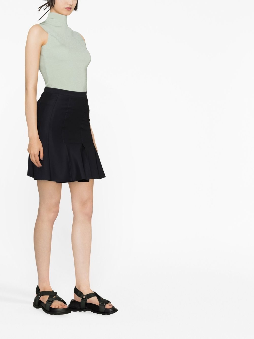 high-waist pleated miniskirt - 4