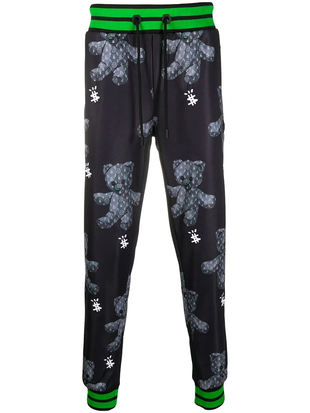 Teddy-print track trousers - 1