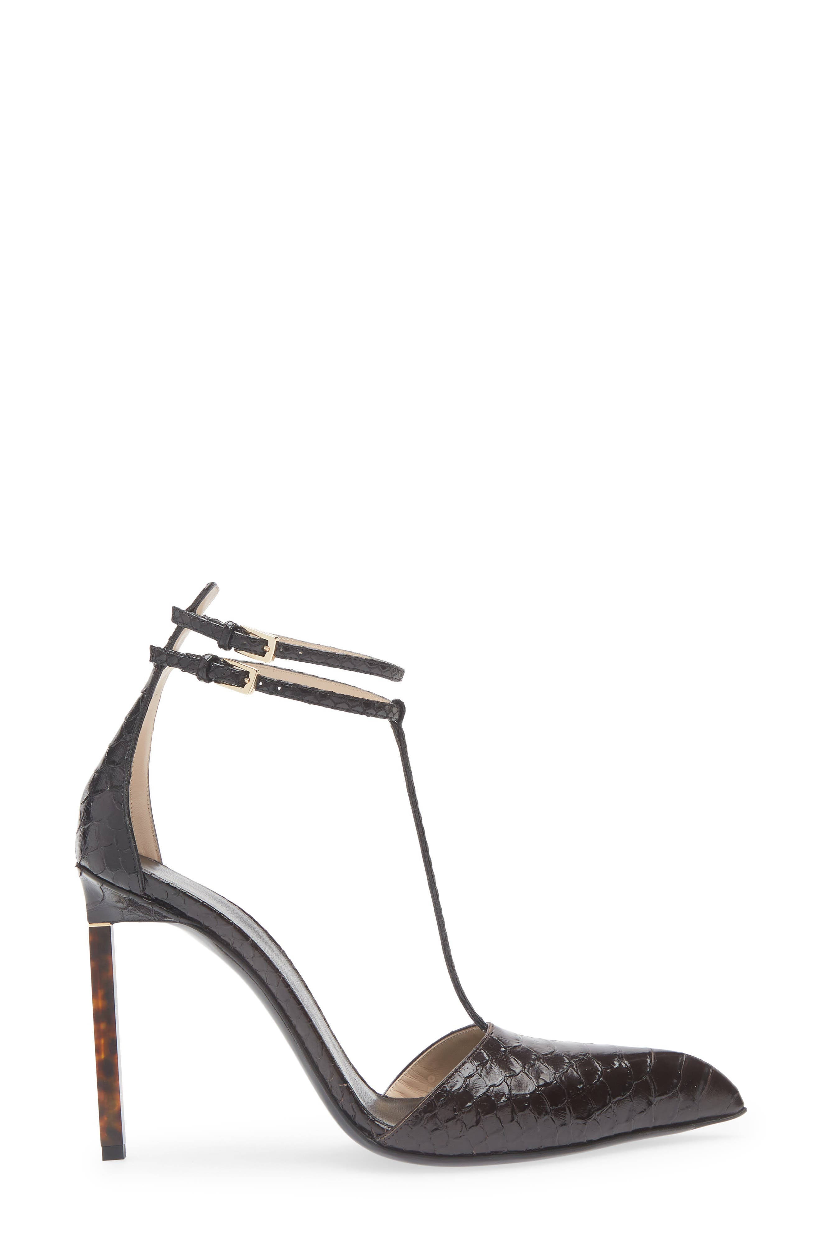 TOM FORD T-Strap Pump in 3Bn21 Espresso/Black at Nordstrom - 3