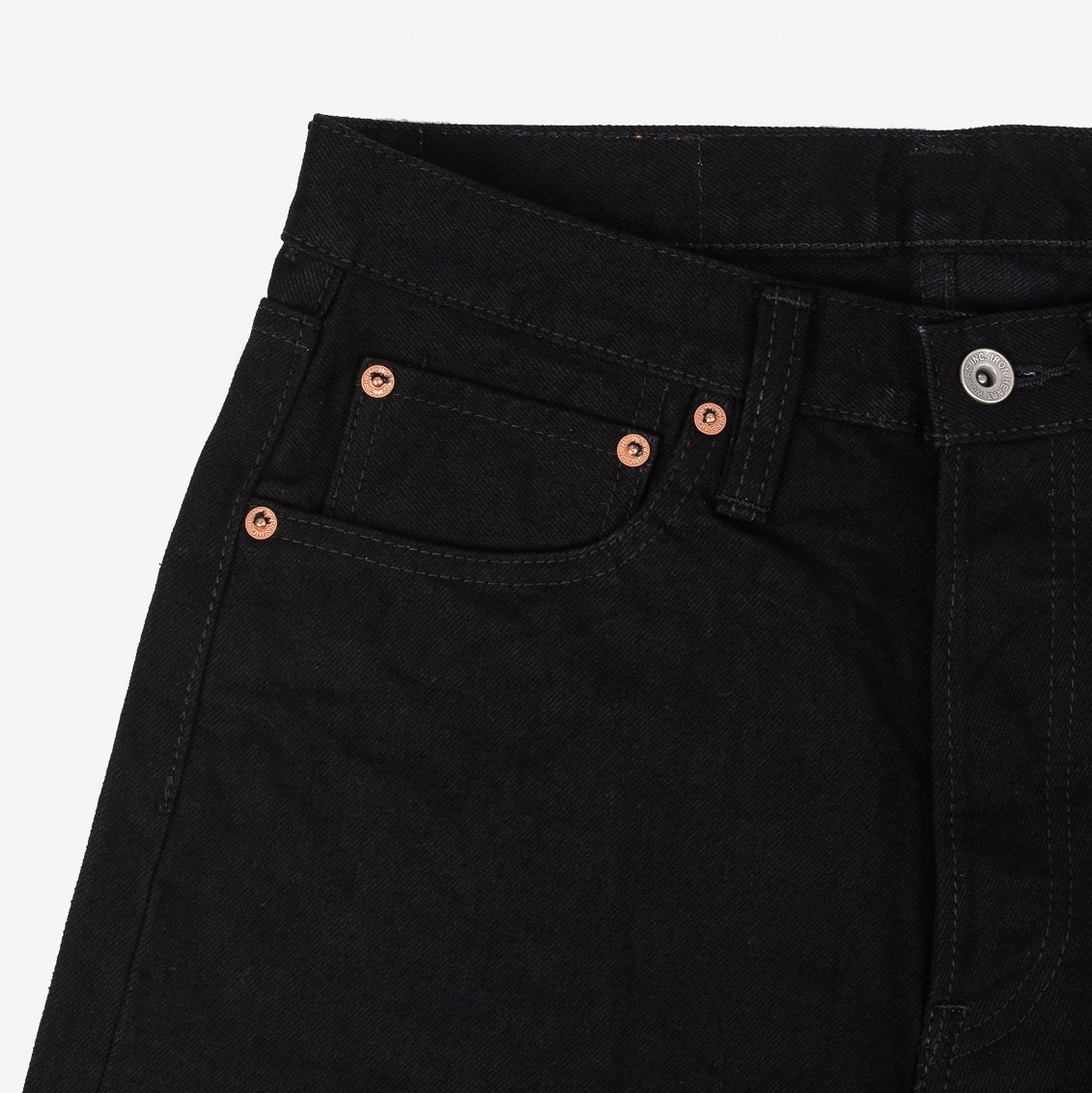 IH-634S-142bb 14oz Selvedge Denim Straight Cut Jeans - Black/Black - 6