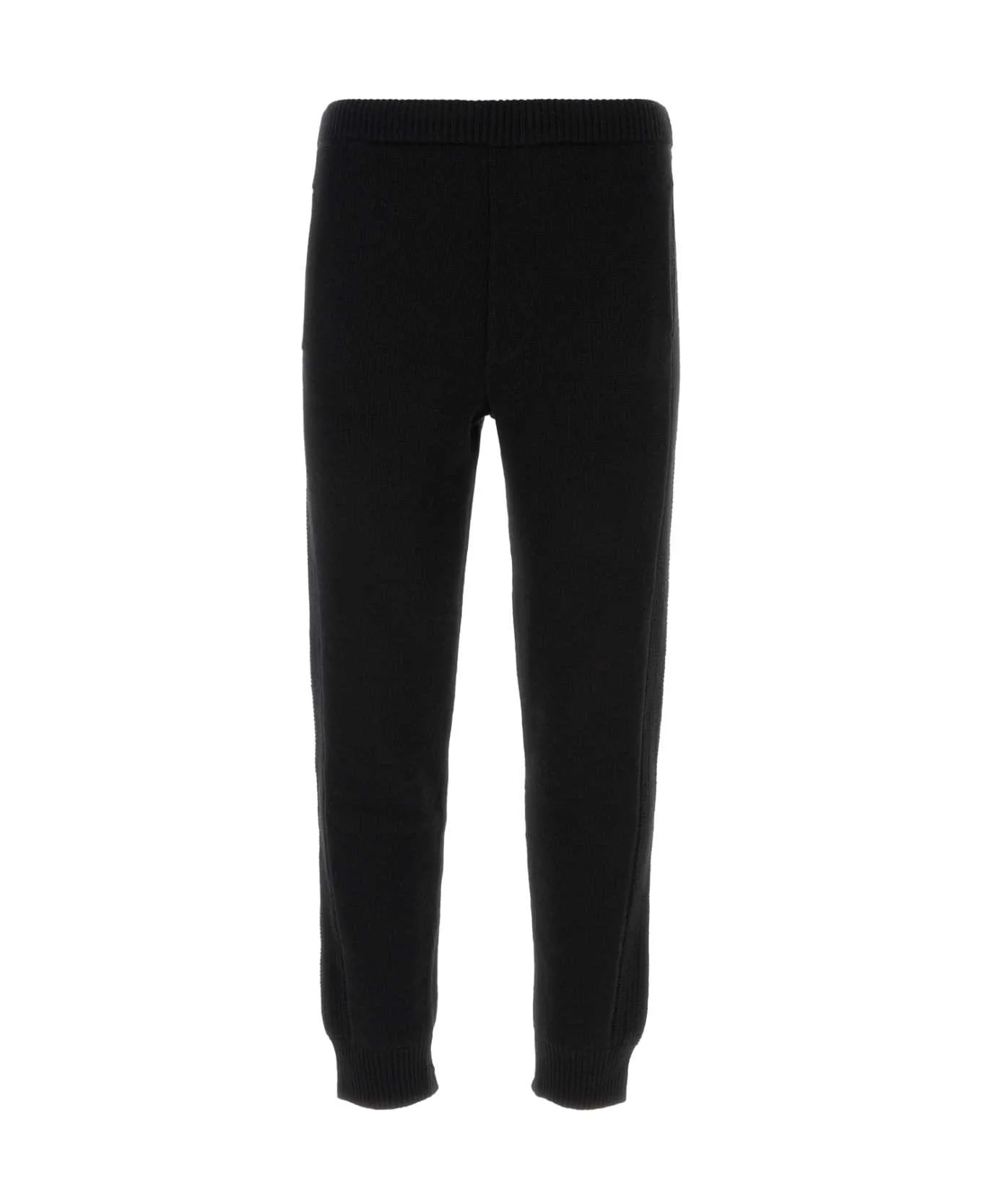 Black Wool Blend Pant - 1