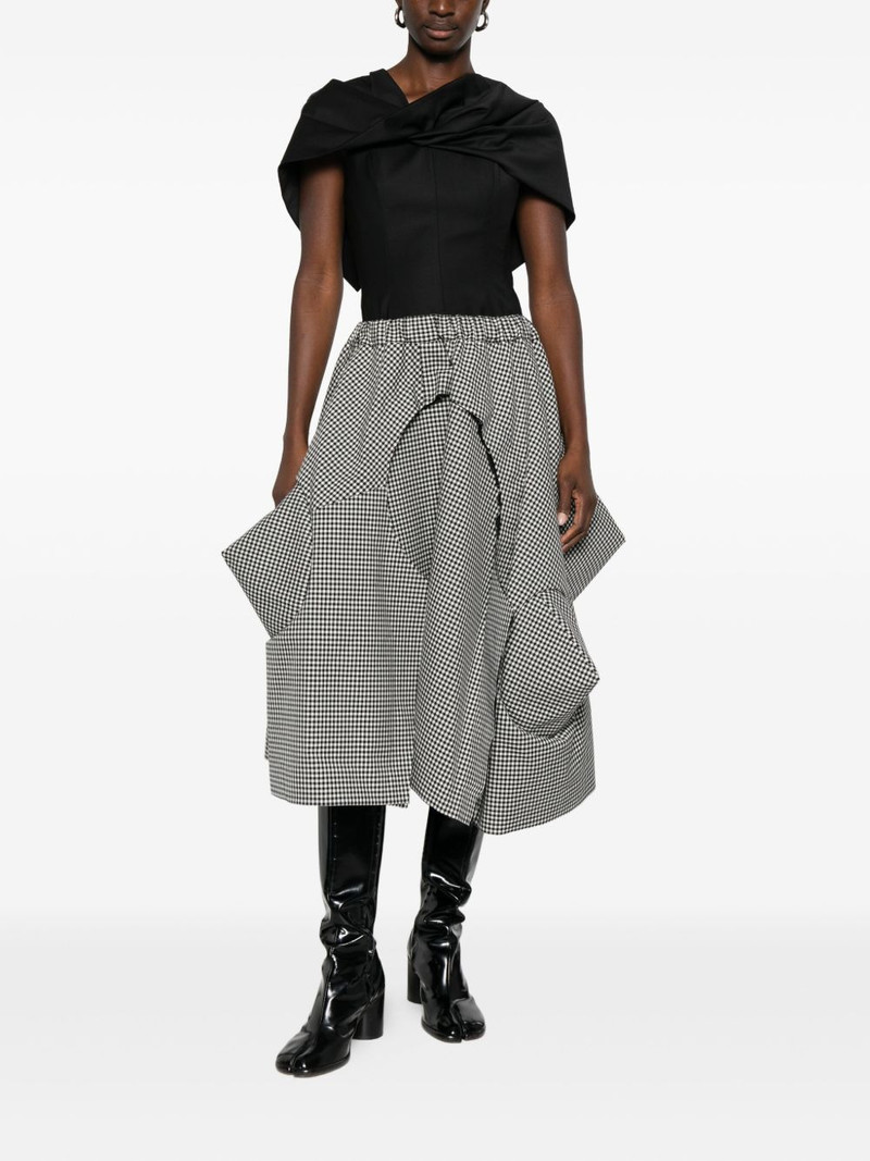 Comme Des Garçons embroidered flared skirt outlook