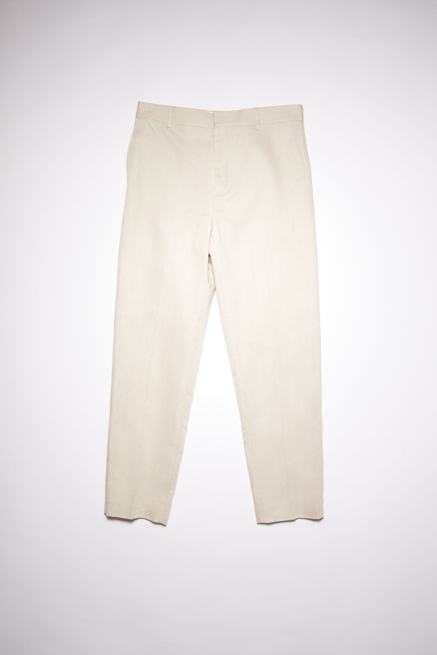 Linen blend trousers - Pebble beige - 4