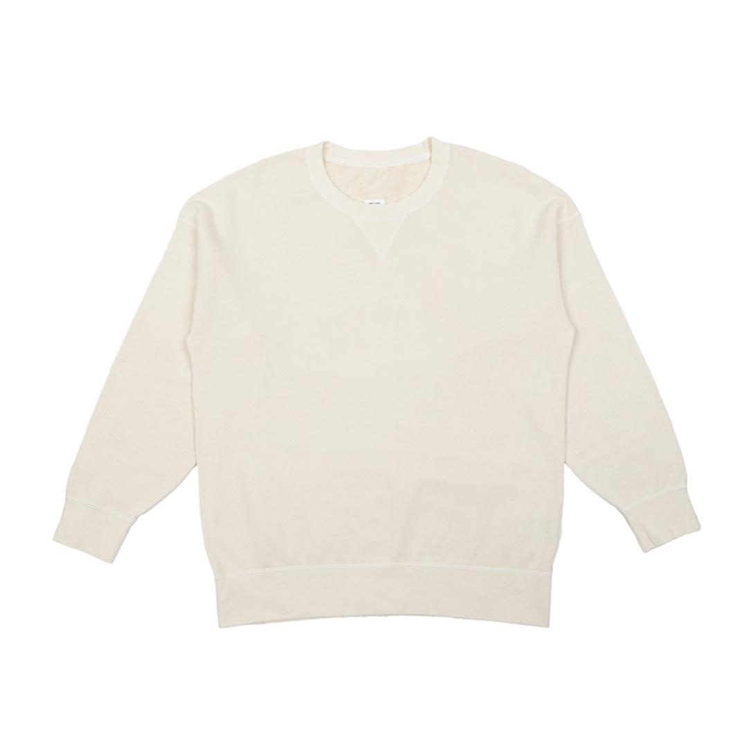 JUMBO SWEAT L/S (UNEVEN DYE) IVORY - 1