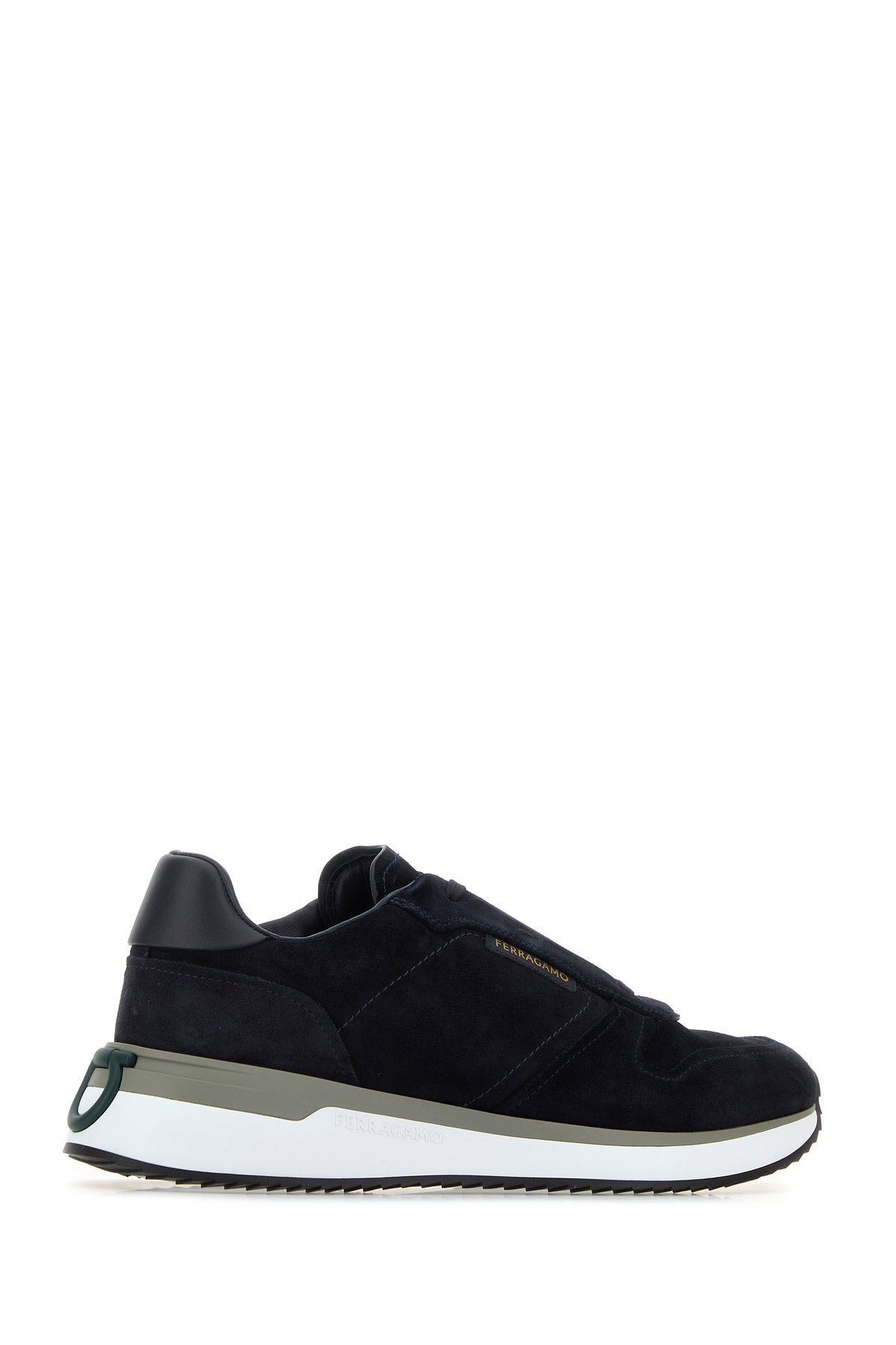 Dark blue suede sneakers - 3