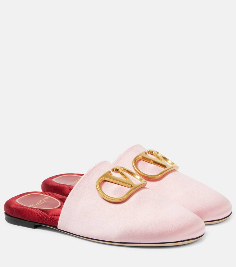 VLogo Signature satin mules - 1
