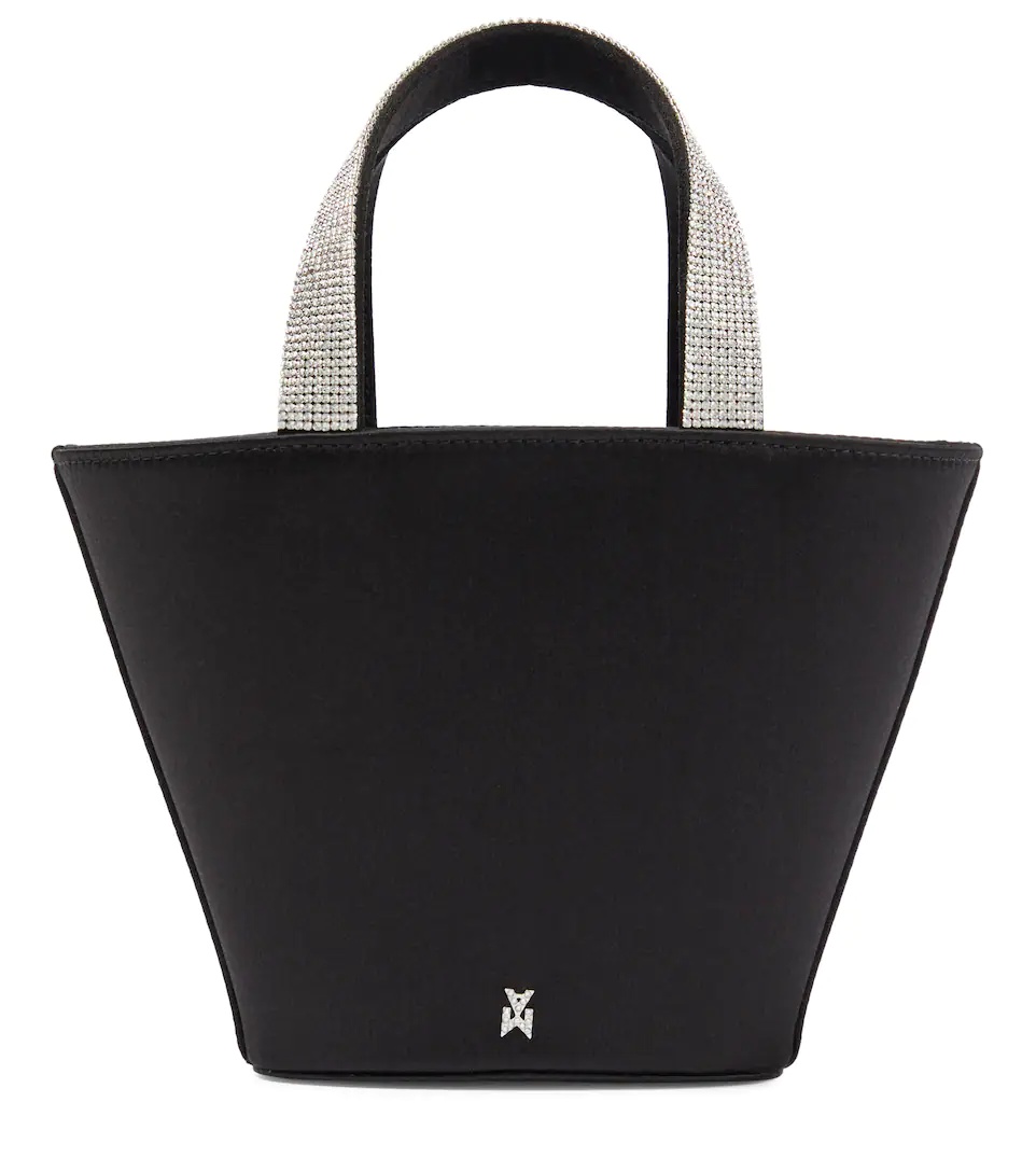 Rih embellished satin bucket bag - 1