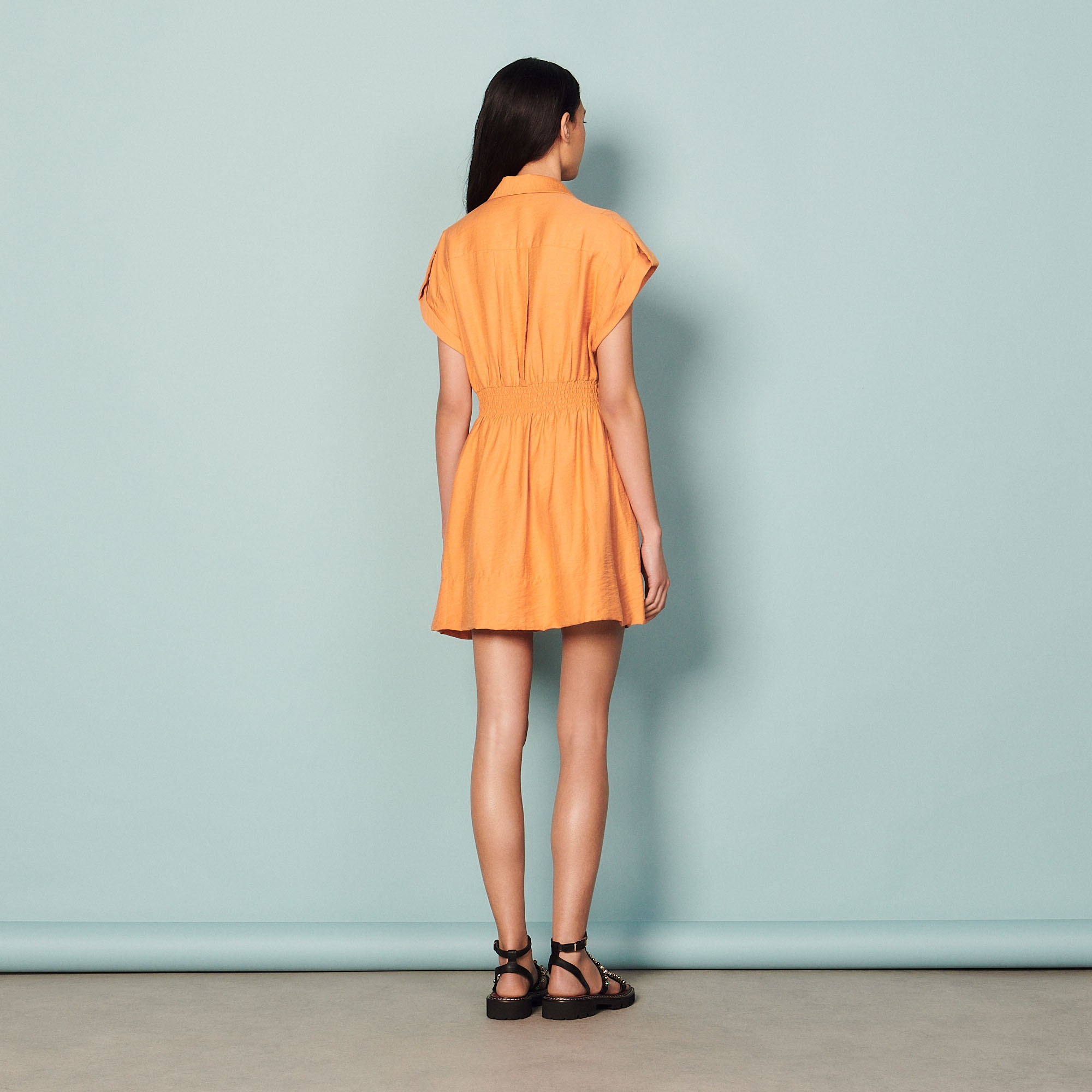 Short linen dress - 3
