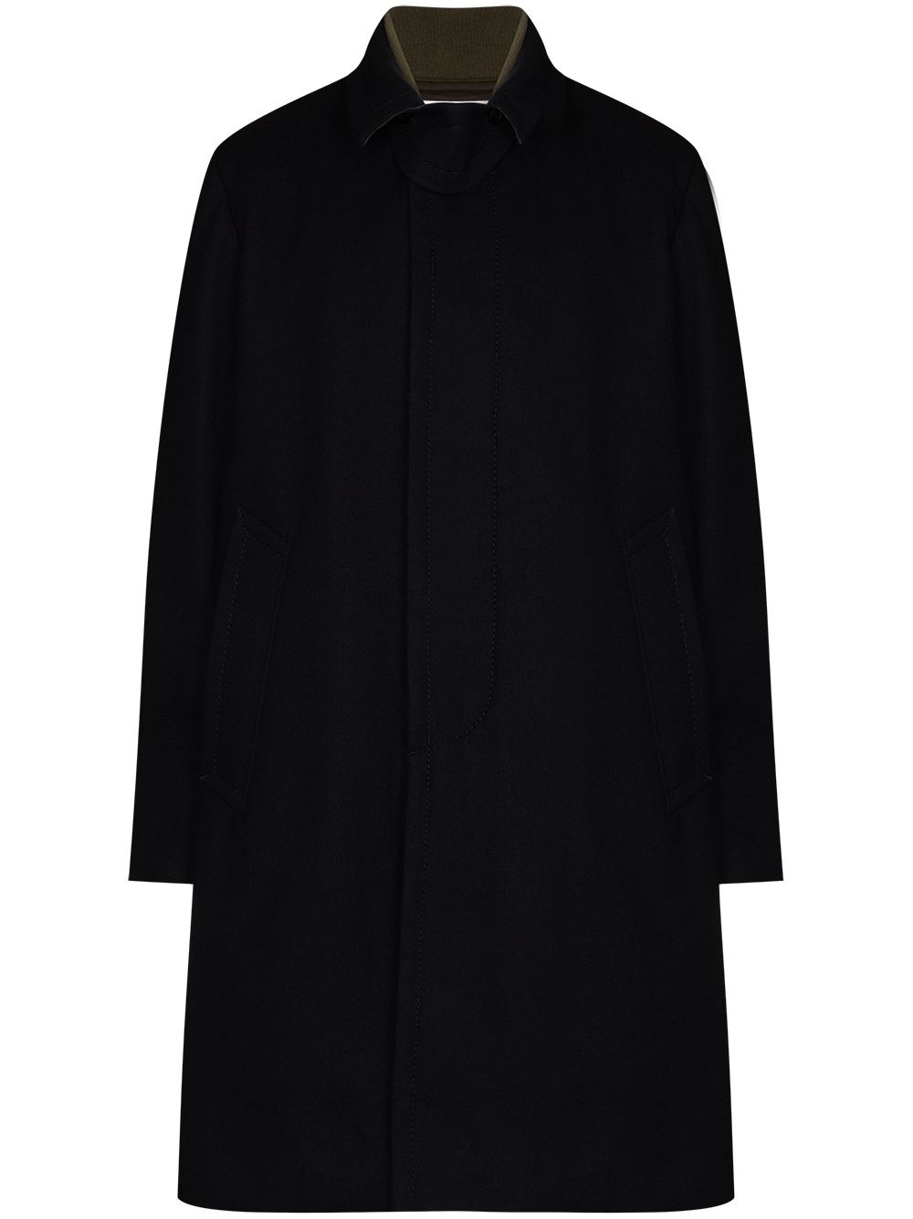 Melton long trench coat - 1