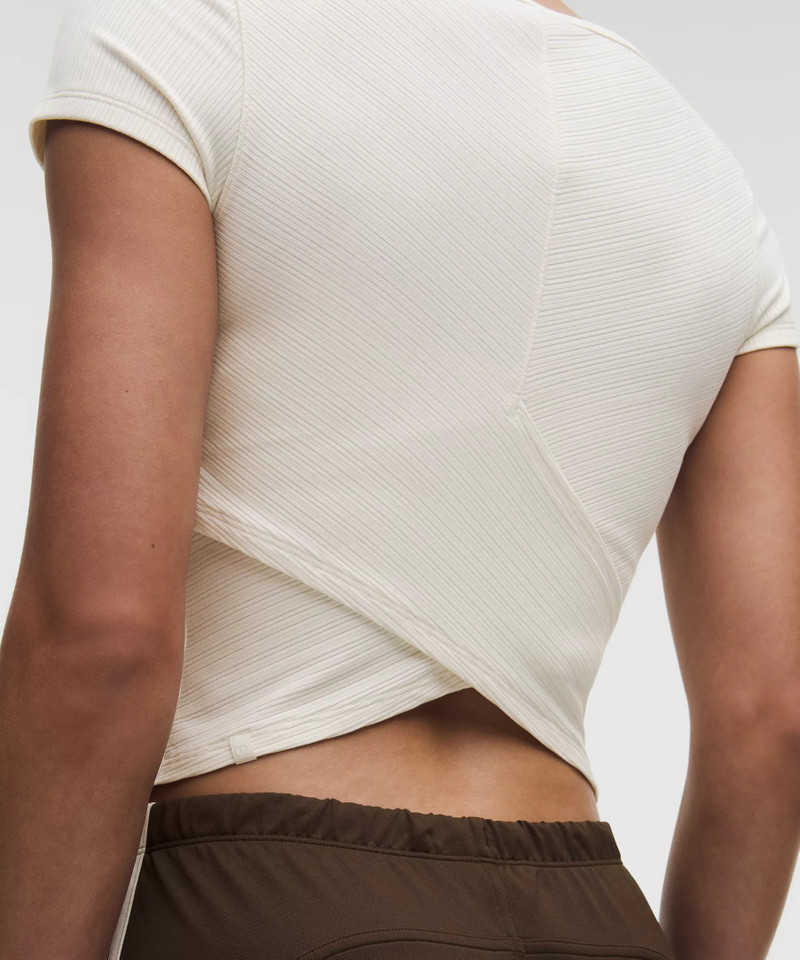 Hold Tight Micro-Rib Cross-Back T-Shirt 5
