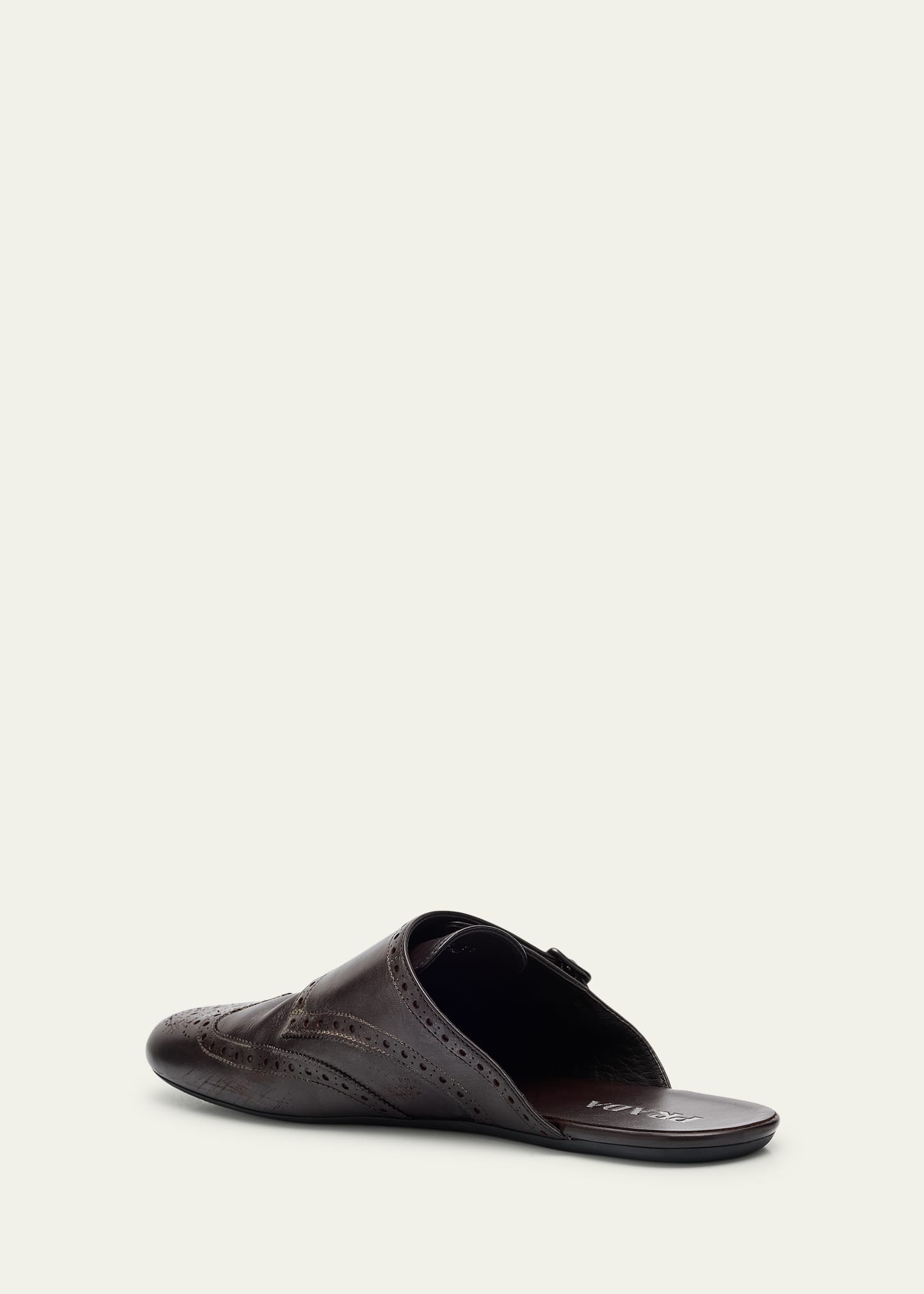 Men's Shuffle Leather Double-Monk Strap Mules - 4