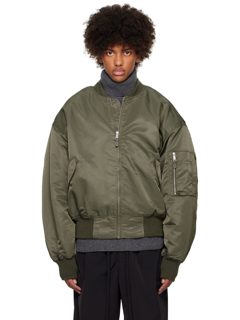 Khaki Broad Bomber Jacket 1