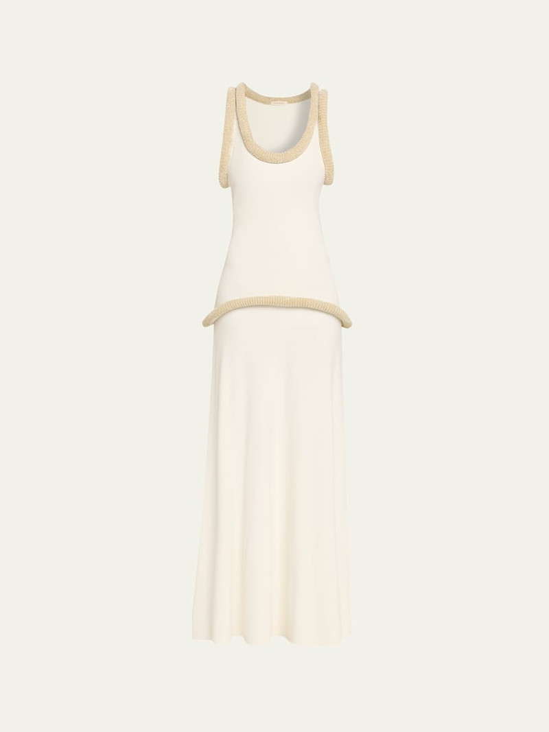 Basseterre Tubular Chenille Sleeveless Maxi Dress 1