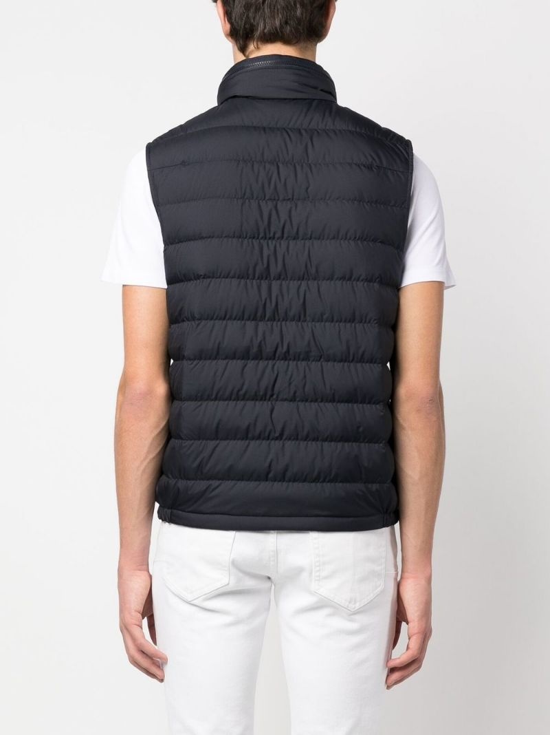 logo-patch padded vest - 4