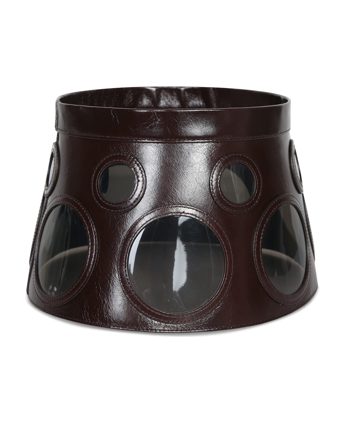 Dark Brown Leather Hat - 2