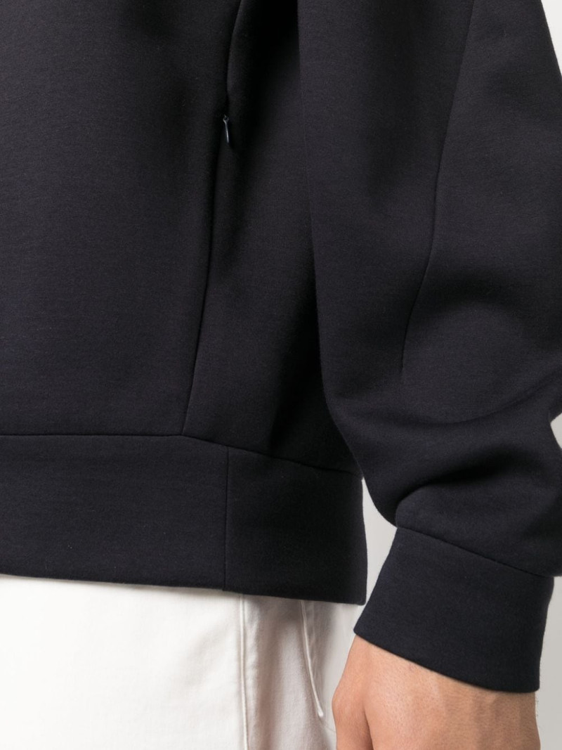 logo-embroidered zip-up hoodie 5