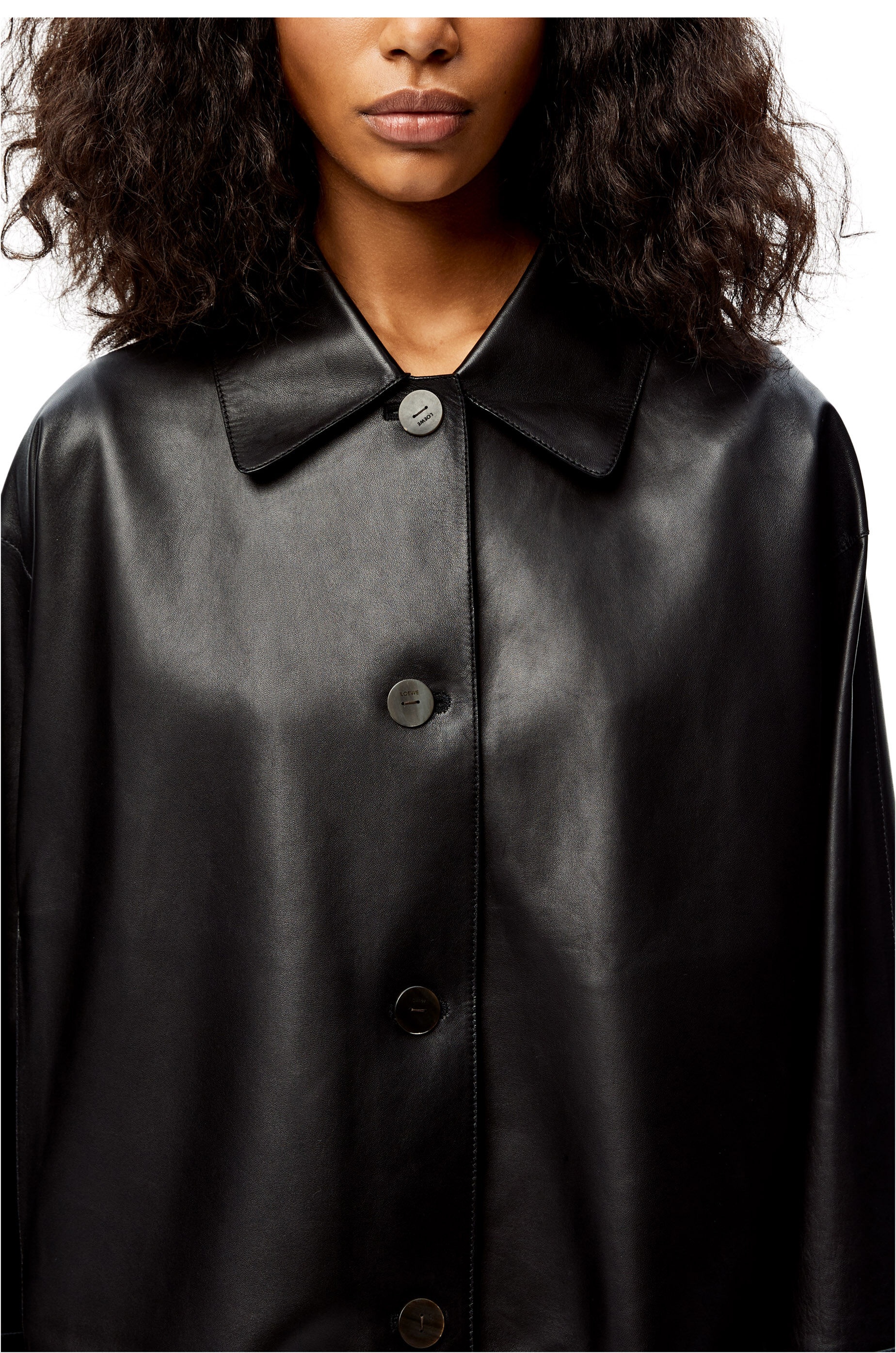 Shearling collar jacket in nappa and shearling - 5