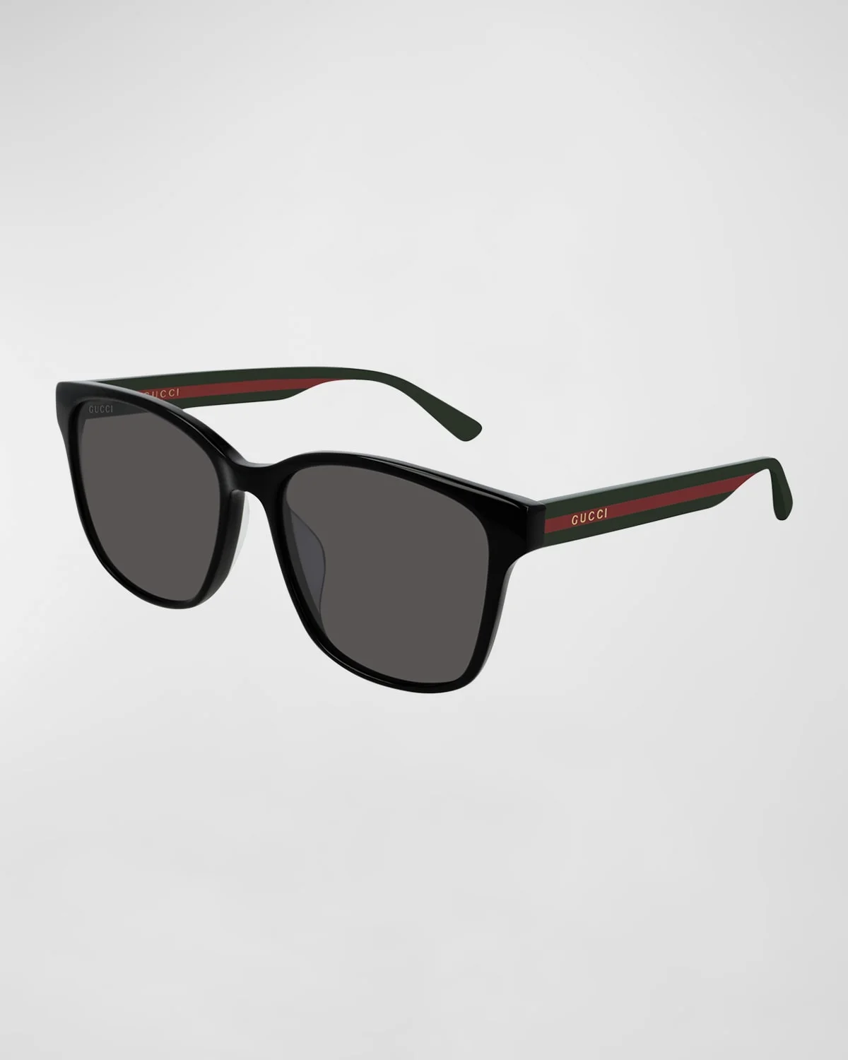 Men's Square Acetate Sunglasses with Signature Web - 1