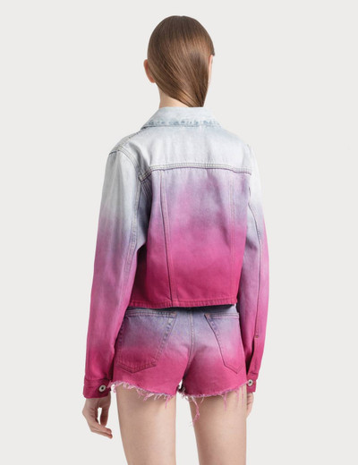 Off-White Degrade Cropped Denim Jacket outlook