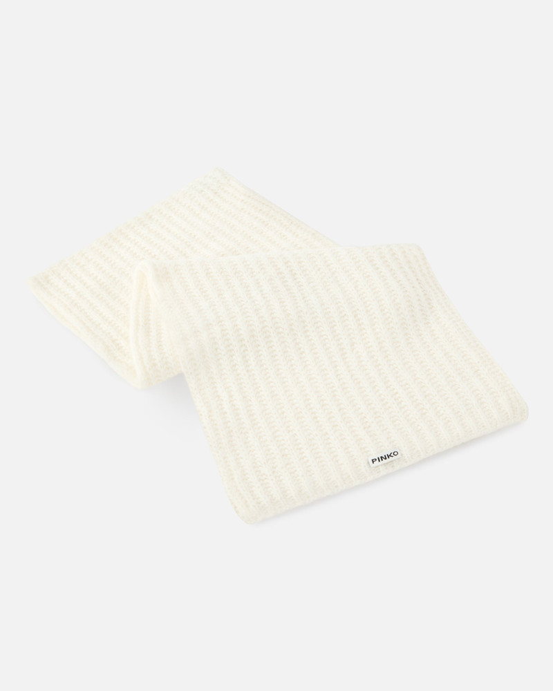 RIBBED SCARF WITH PINKO LOGO LETTERING 4