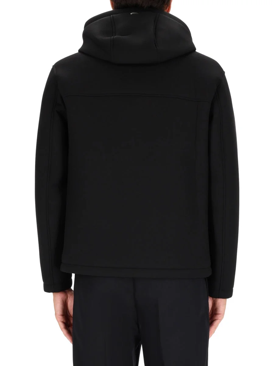 Herno Three-Layer Water-Repellent Viscose Jacket — Black - 1