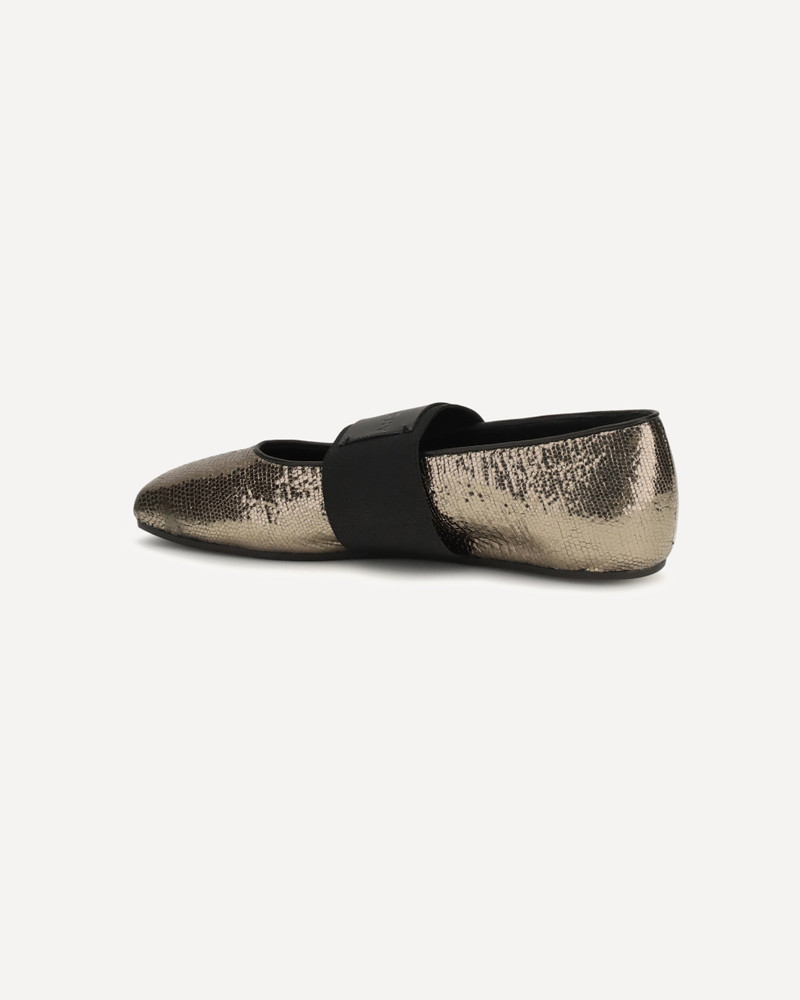 Givenchy Sliced Square Ballerinas in textured leather outlook