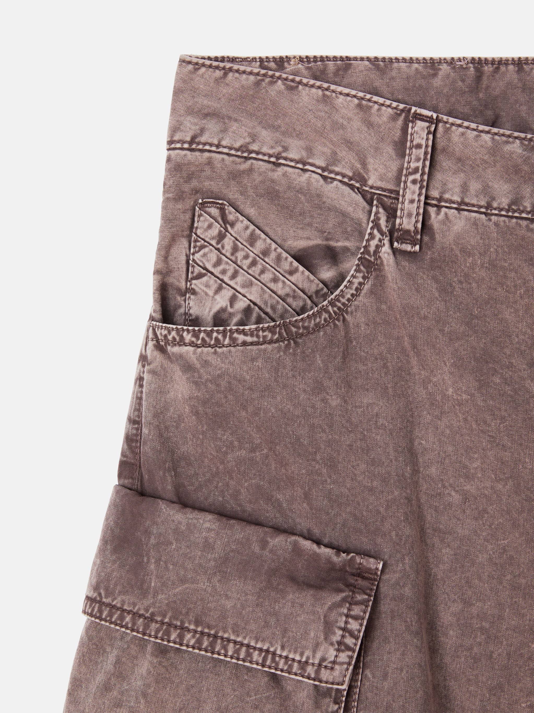 FERN'' WASHED MAUVE LONG PANTS - 5