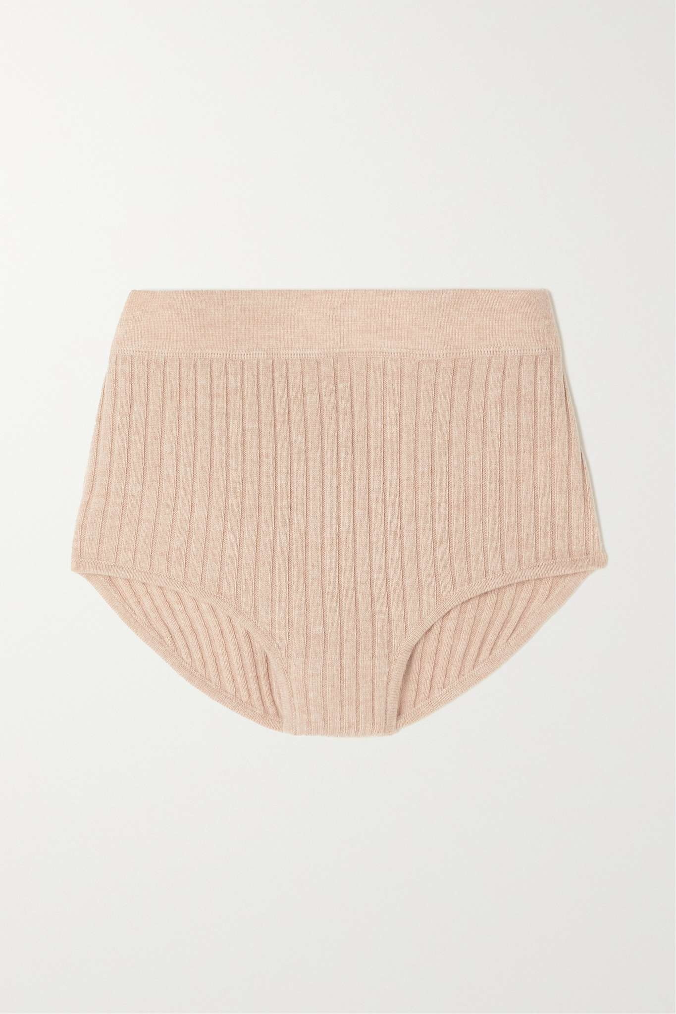Coeur ribbed wool and cashmere-blend briefs - 1