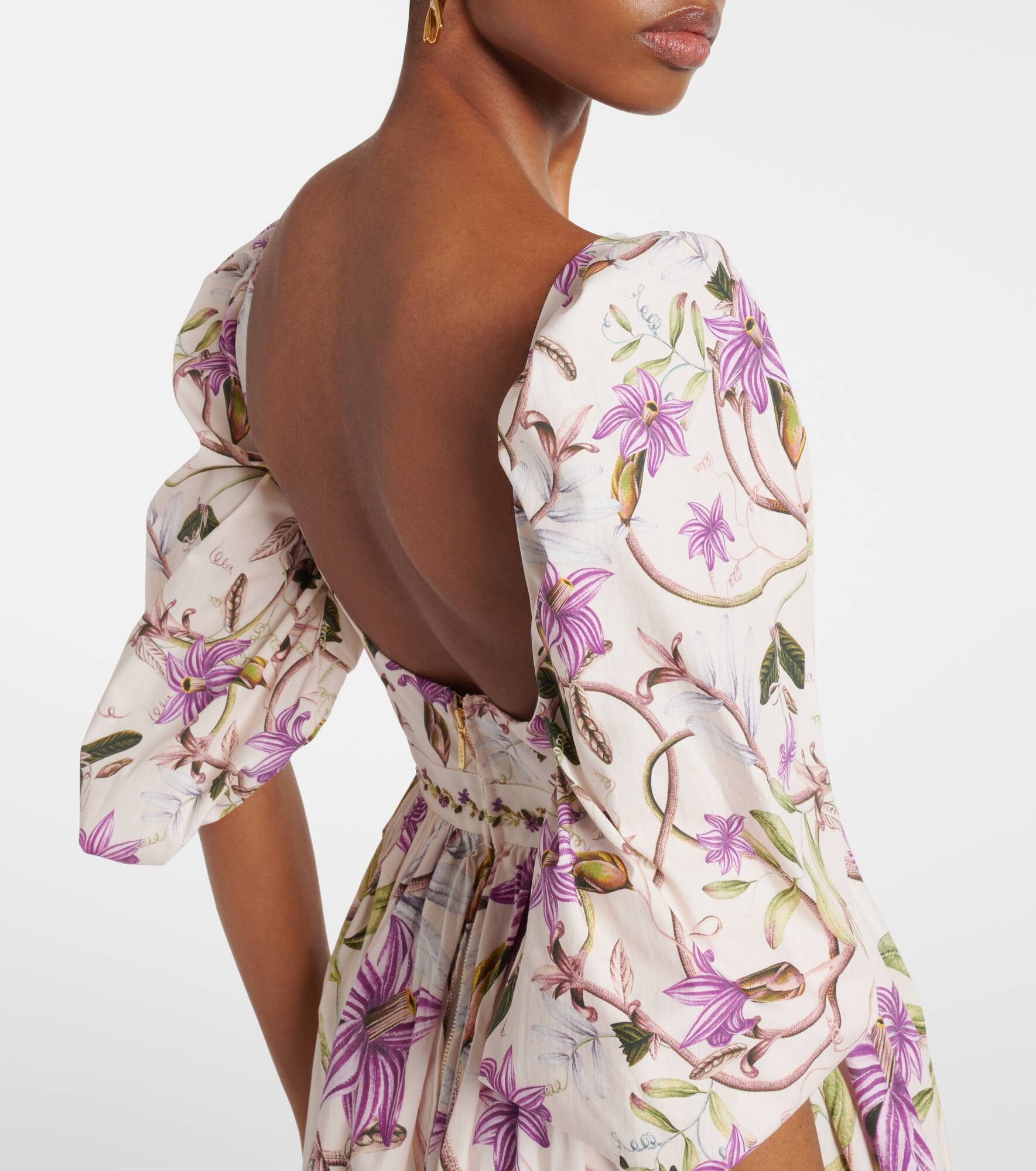Viviane floral cotton maxi dress - 5