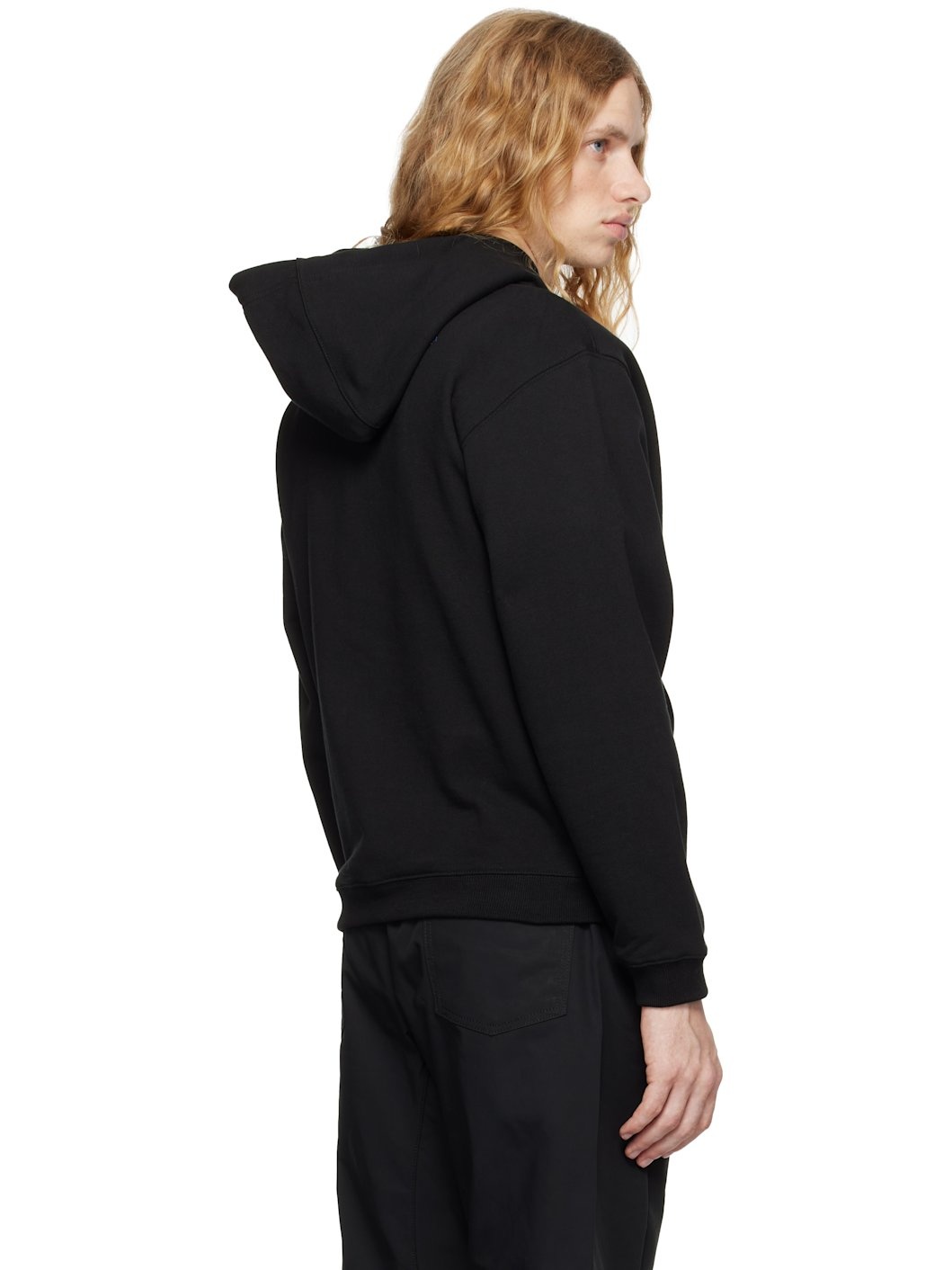 Black Distressed Logo Hoodie - 3