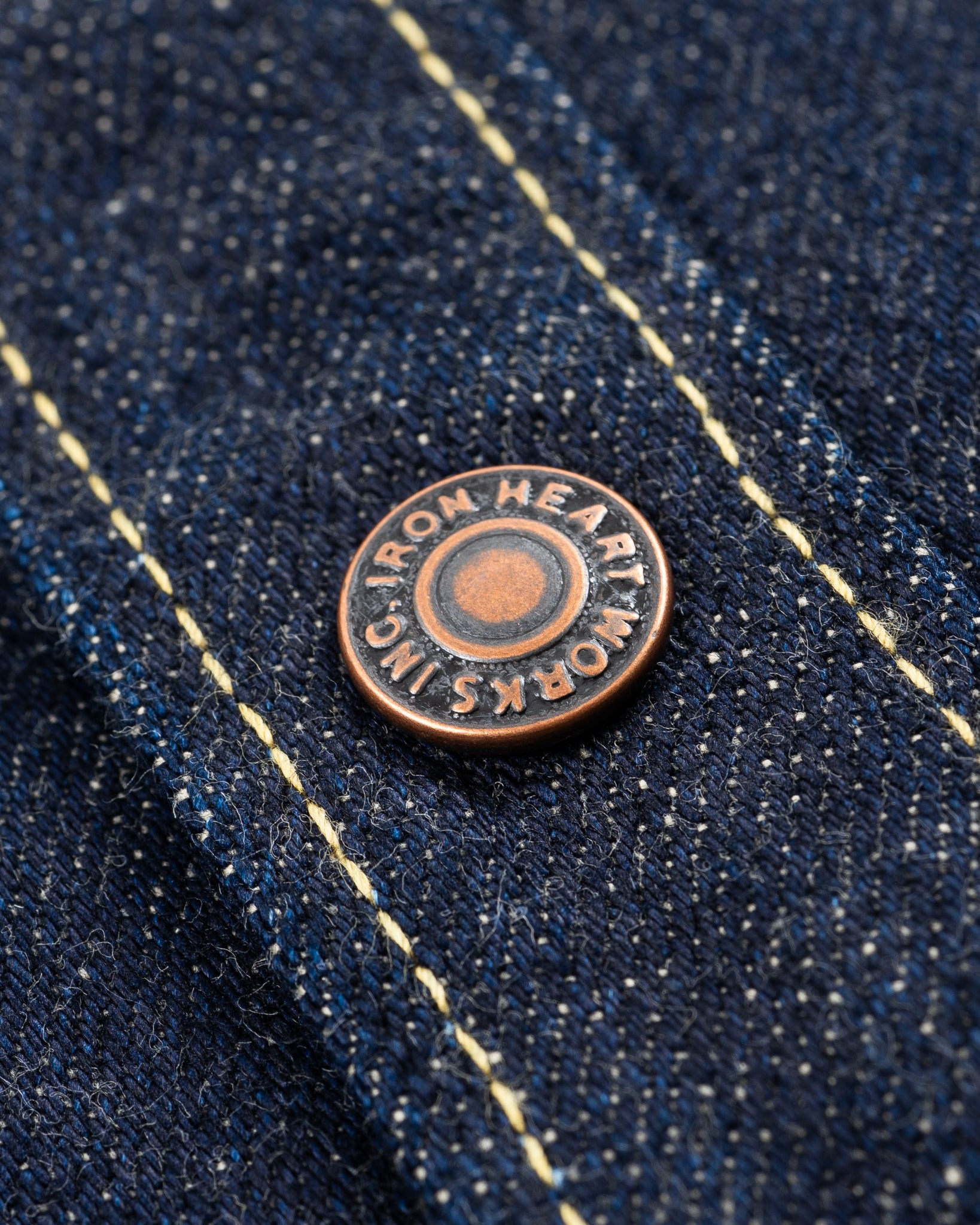 IHSH-292-IND 18oz Vintage Selvedge Denim CPO Shirt - Indigo - 16