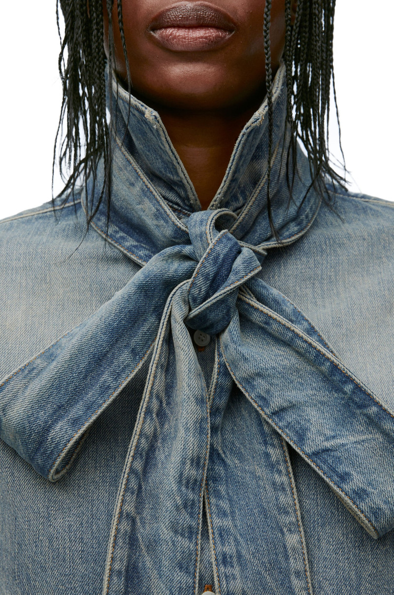 Bow shirt in denim 5