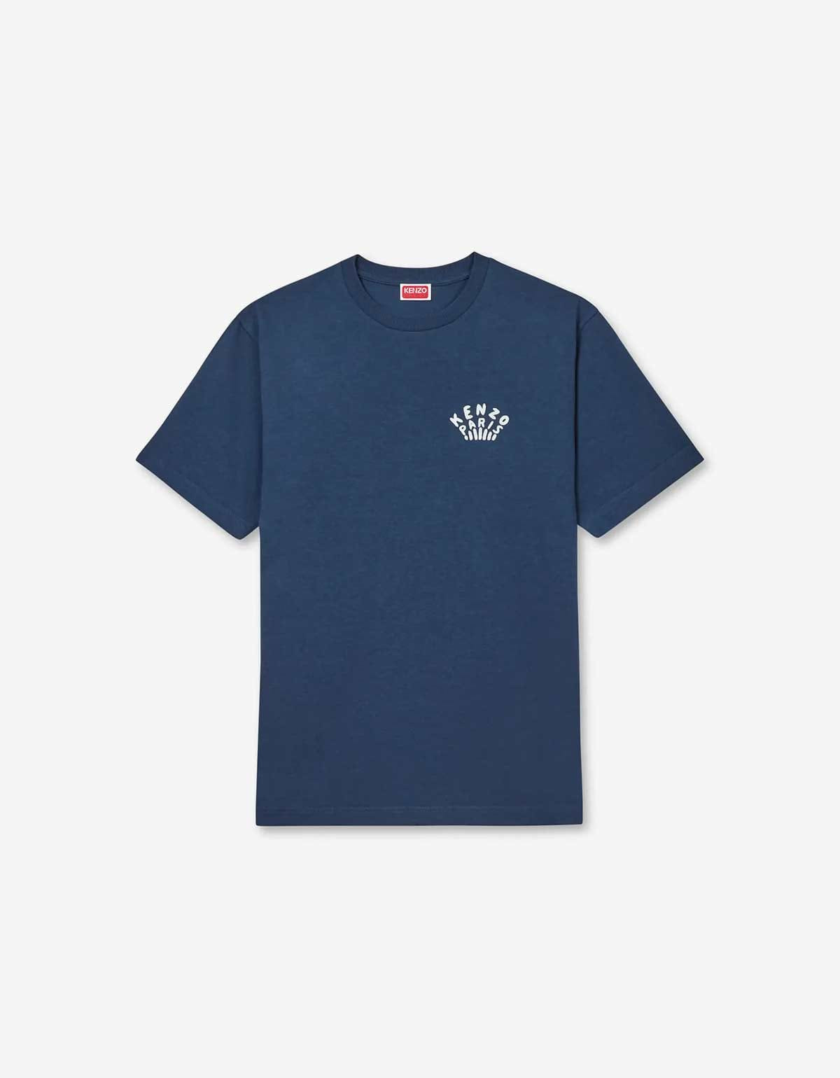 Kenzo Dragonfly Blue Embroidered T-Shirt - 1