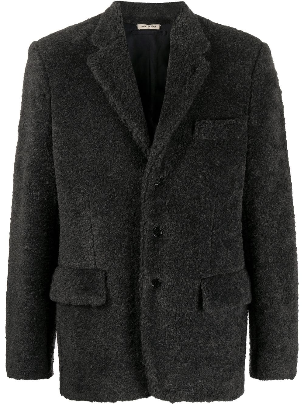 shearling soft touch blazer - 1