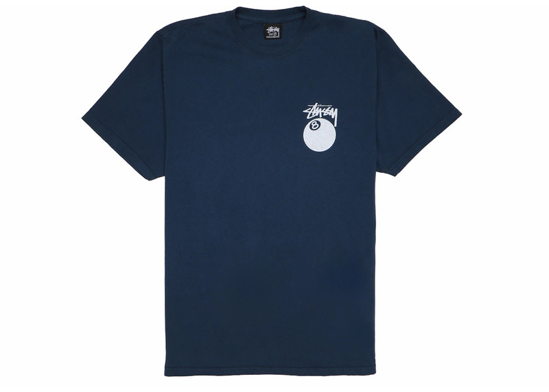 Stussy 8 Ball Pigment Dyed Tee Navy - 1